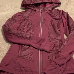Mondetta weather resistant purple hooded jacket